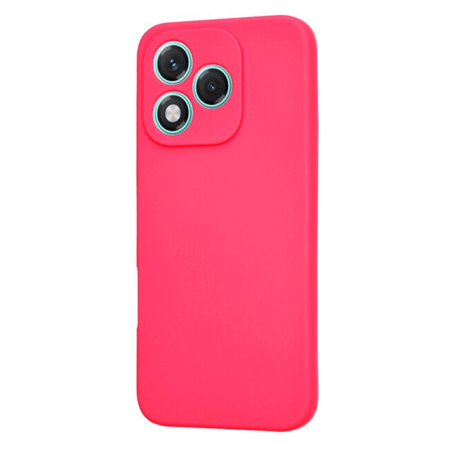 Husa pentru  Honor 400 Lite Liquid Silicone, subțire, captusita cu microfibra, anti amprentă, protectie cameră foto, Fucsia