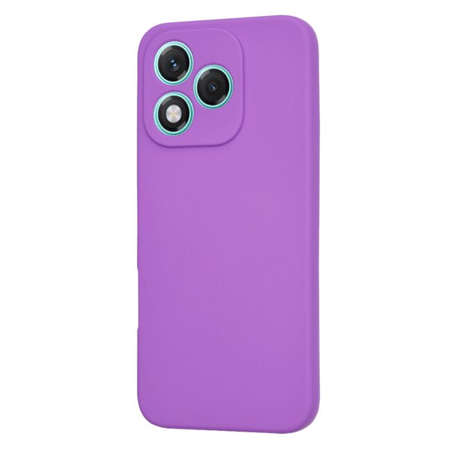 Husa pentru  Honor 400 Lite Liquid Silicone, subțire, captusita cu microfibra, anti amprentă, protectie cameră foto, Mov