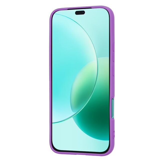 Husa pentru  Honor 400 Lite Liquid Silicone, subțire, captusita cu microfibra, anti amprentă, protectie cameră foto, Mov