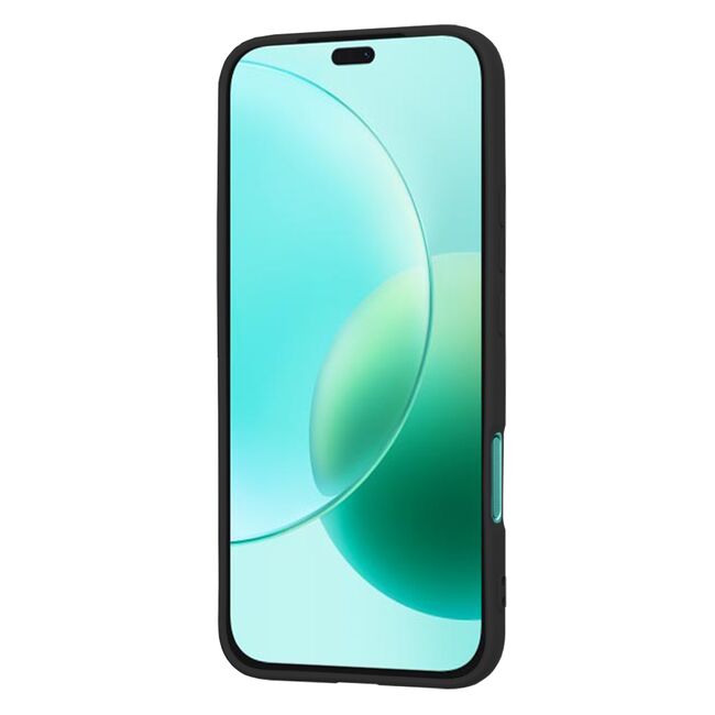 Husa pentru  Honor 400 Lite Liquid Silicone, subțire, captusita cu microfibra, anti amprentă, protectie cameră foto, Negru