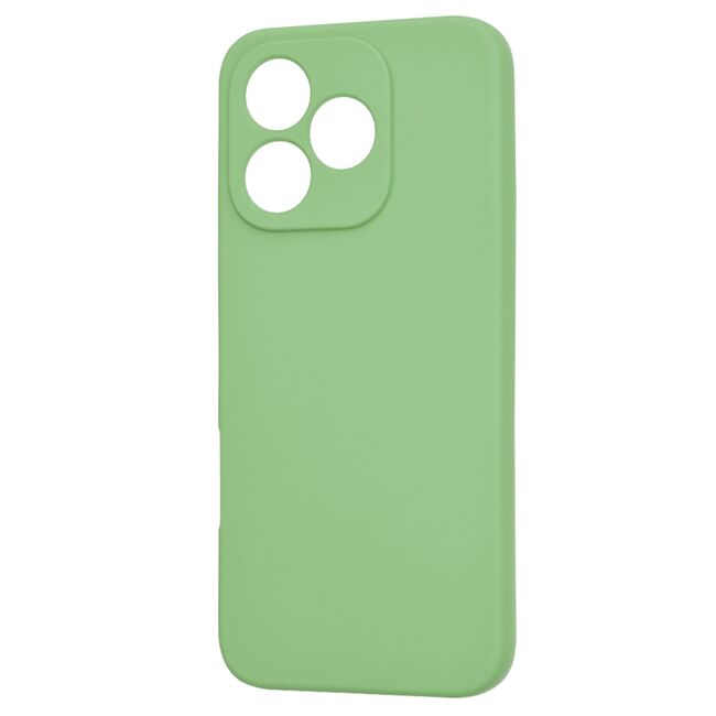 Husa pentru  Honor 400 Lite Liquid Silicone, subțire, captusita cu microfibra, anti amprentă, protectie cameră foto, Verde deschis