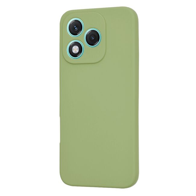 Husa pentru  Honor 400 Lite Liquid Silicone, subțire, captusita cu microfibra, anti amprentă, protectie cameră foto, Verde