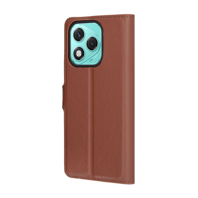 Husa pentru  Honor 400 Lite tip carte cu inchidere magnetica, compartimente pentru carduri si functie stand, Maro