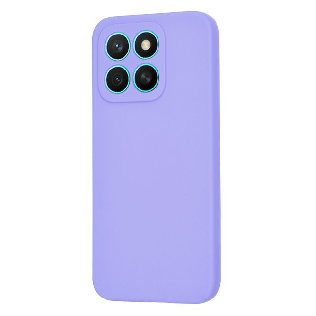 Husa pentru  Honor X8c Liquid Silicone, subțire, captusita cu microfibra, anti amprentă, protectie cameră foto, Lavanda