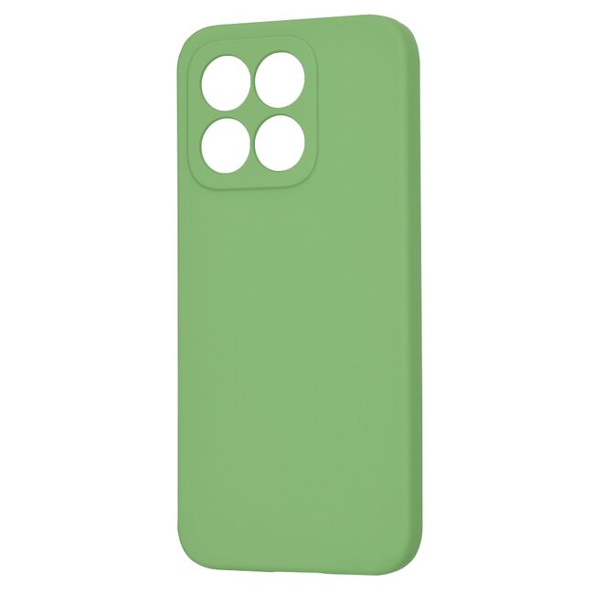 Husa pentru  Honor X8c Liquid Silicone, subțire, captusita cu microfibra, anti amprentă, protectie cameră foto, Verde deschis