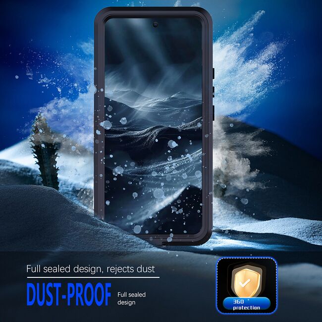 Husa pentru  Xiaomi Redmi Note 14 Pro 5G ShockProof Dust-Water Proof IP68 Full Body 360 Protection, negru - transparent