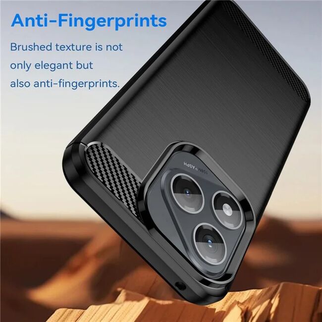 Husa pentru Honor 400 Lite Carbon Liquid Silicone, Negru