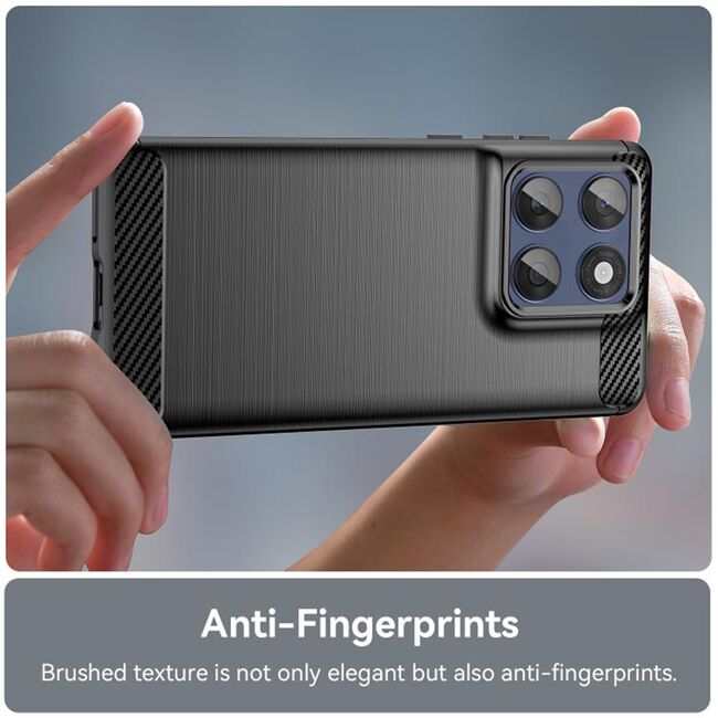 Husa pentru Motorola Edge 60 Fusion Carbon Liquid Silicone, Albastru