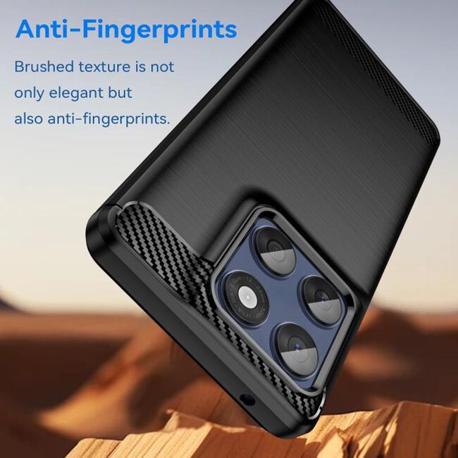 Husa pentru Motorola Edge 60 Fusion Carbon Liquid Silicone, Negru