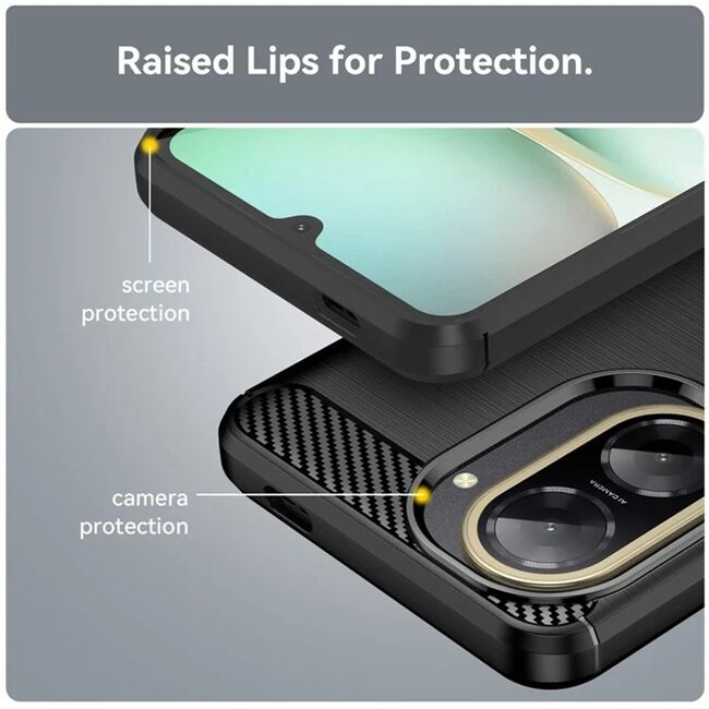 Husa pentru Xiaomi Redmi A5 4G Carbon Liquid Silicone, Negru