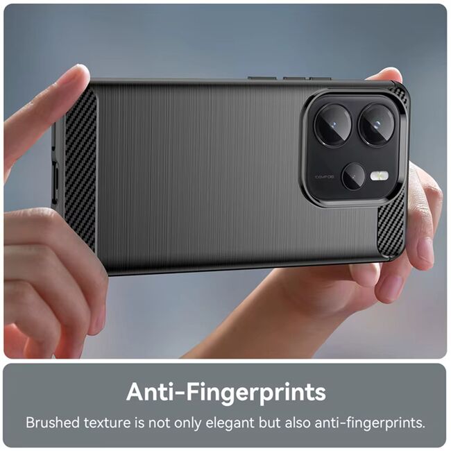Husa pentru Xiaomi Redmi Note 14S Carbon Liquid Silicone, Negru