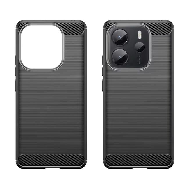 Husa pentru Xiaomi Redmi Note 14S Carbon Liquid Silicone, Negru