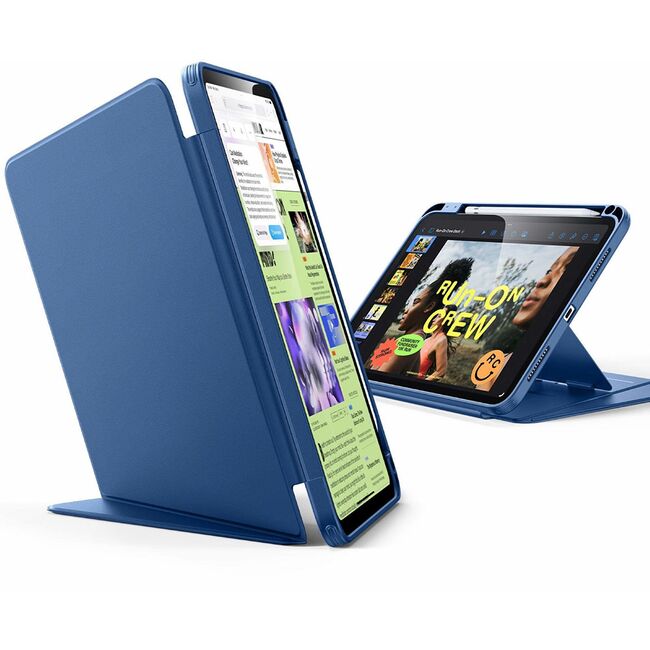 Husa pentru iPad 11 2025 ESR - Flip Hybrid Folio cu functie sleep / wake-up, tip stand si slot pentru stylus - Albastru