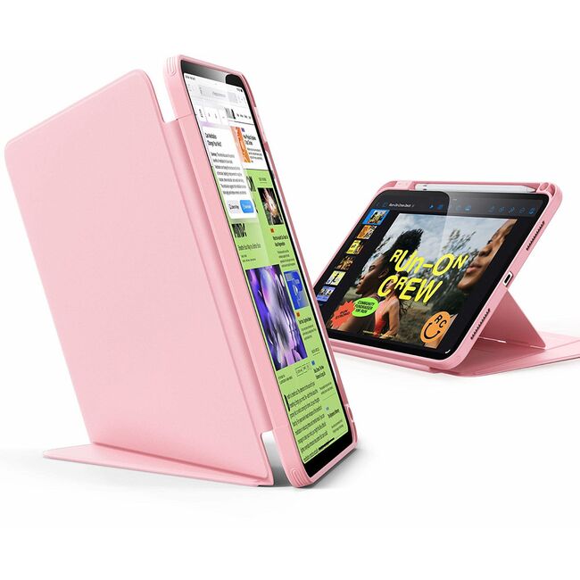 Husa pentru iPad 11 2025 ESR - Flip Hybrid Folio cu functie sleep / wake-up, tip stand si slot pentru stylus - Roz