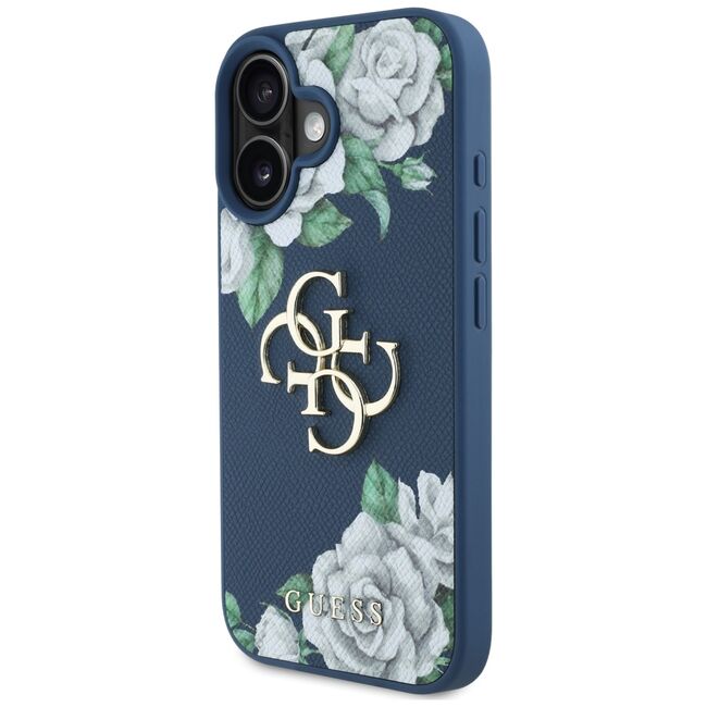 Husa premium pentru  iPhone 16 Guess Elegance Series - Albastru