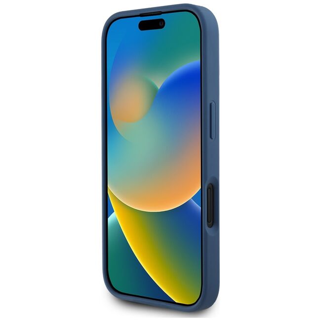 Husa premium pentru  iPhone 16 Guess Elegance Series - Albastru
