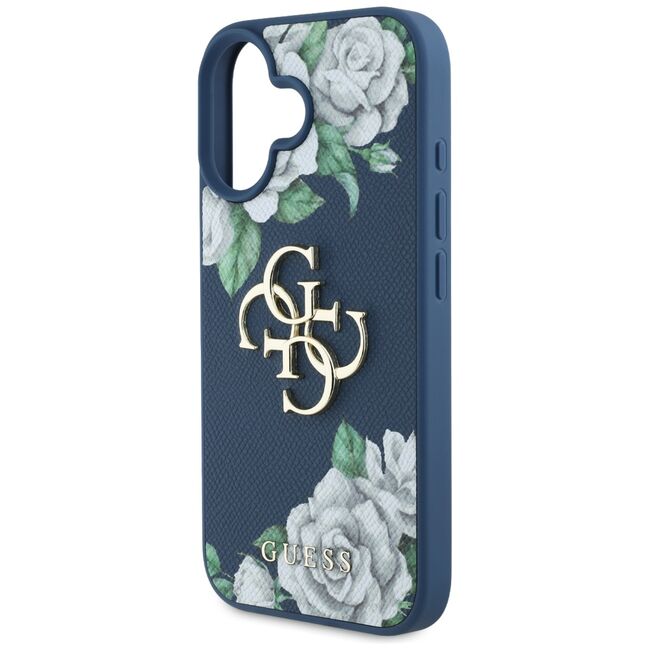 Husa premium pentru  iPhone 16 Guess Elegance Series - Albastru