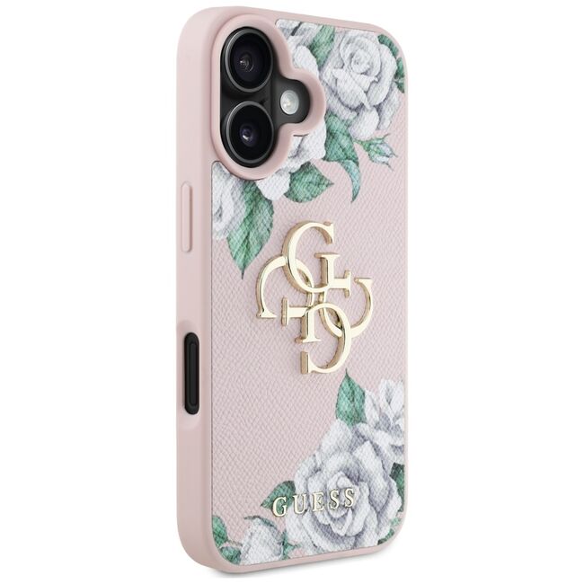 Husa premium pentru  iPhone 16 Guess Elegance Series - Roz