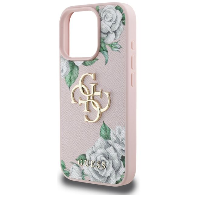 Husa premium pentru  iPhone 16 Pro Max Guess Elegance Series - Roz