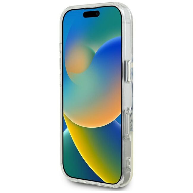 Husa premium pentru  iPhone 16 Pro Max compatibila MagSafe Guess Luxury Series - Alb
