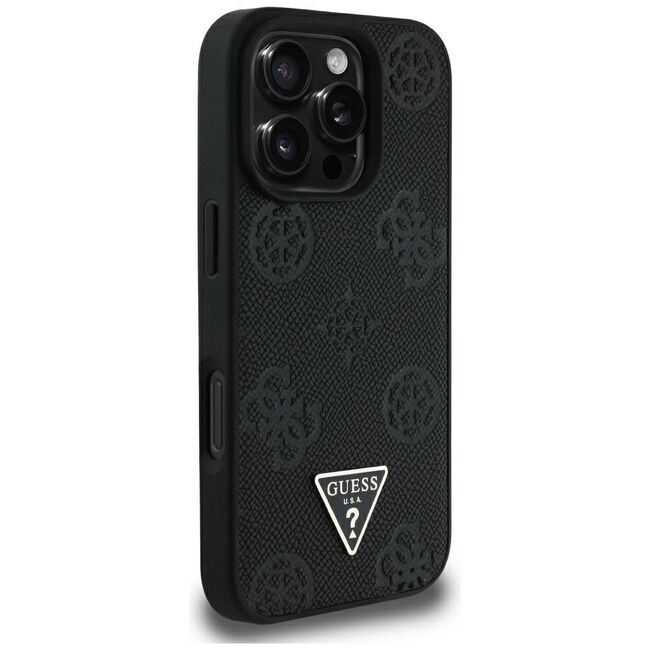 Husa premium pentru  iPhone 16 Pro Max compatibila MagSafe Guess Luxury Series - Negru