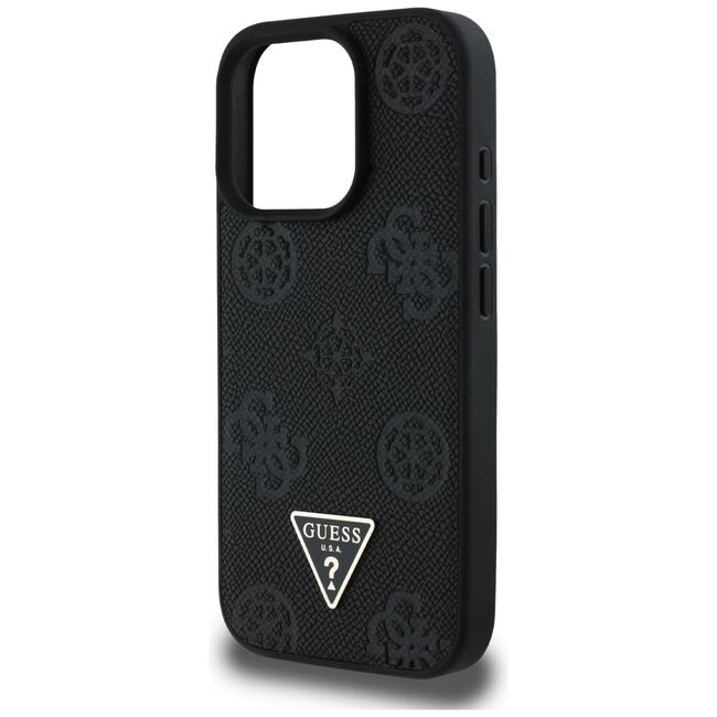 Husa premium pentru  iPhone 16 Pro compatibila MagSafe Guess Luxury Series - Negru