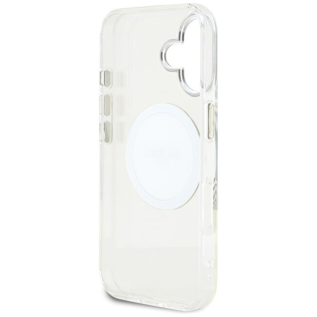 Husa premium pentru  iPhone 16 compatibila MagSafe Guess Luxury Series - Gri