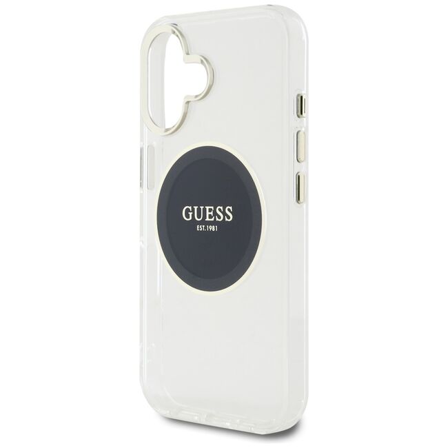 Husa premium pentru  iPhone 16 compatibila MagSafe Guess Luxury Series - Ice