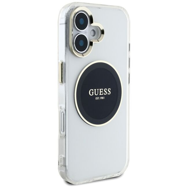 Husa premium pentru  iPhone 16 compatibila MagSafe Guess Luxury Series - Ice