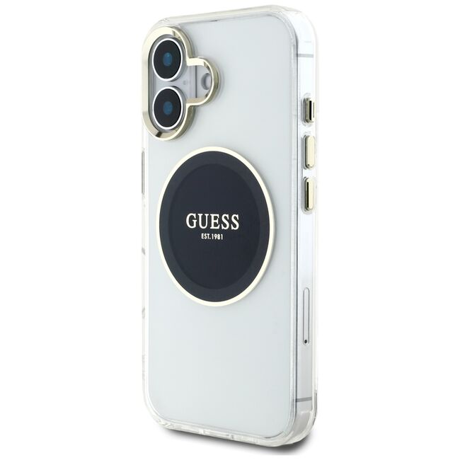 Husa premium pentru  iPhone 16 compatibila MagSafe Guess Luxury Series - Ice