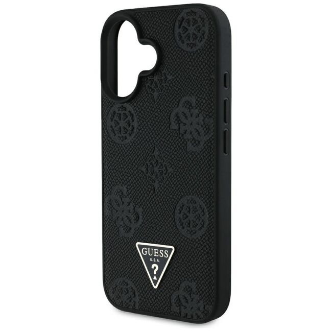 Husa premium pentru  iPhone 16 compatibila MagSafe Guess Luxury Series - Negru