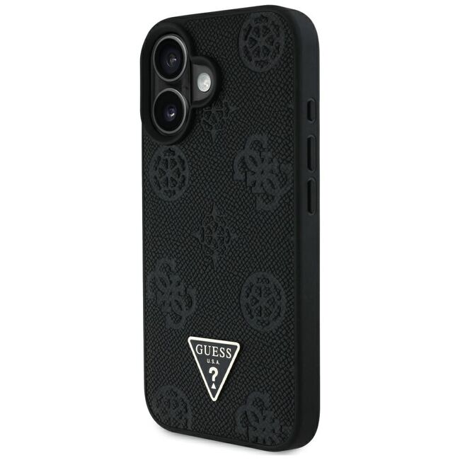 Husa premium pentru  iPhone 16 compatibila MagSafe Guess Luxury Series - Negru