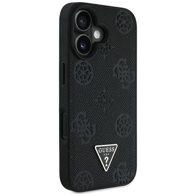 Husa premium pentru  iPhone 16 compatibila MagSafe Guess Luxury Series - Negru