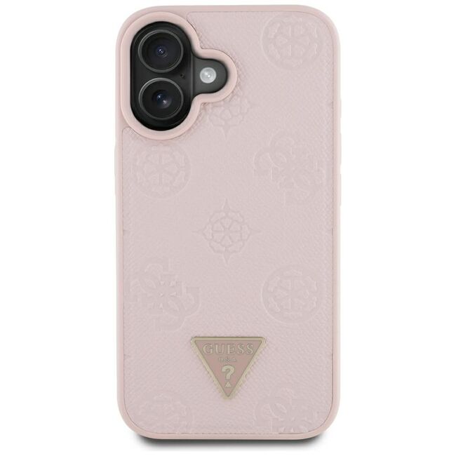 Husa premium pentru  iPhone 16 compatibila MagSafe Guess Luxury Series - Roz
