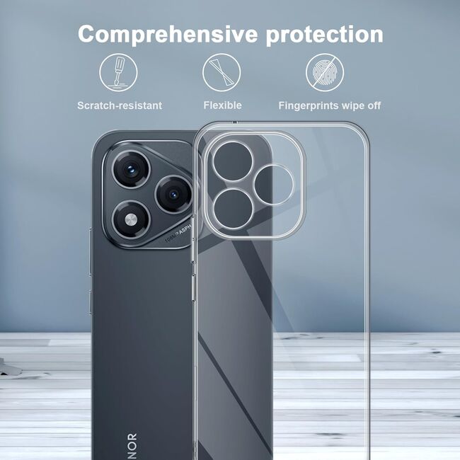 Husa pentru  Honor 400 Lite, Anti-Shock 1.5mm, cu protectie lentile, Transparent