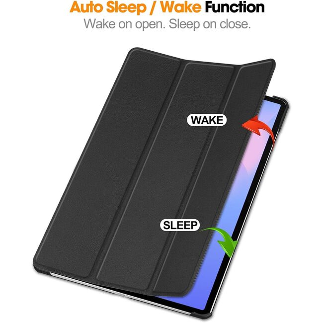 Husa pentru  Samsung Galaxy Tab S10 FE+ Plus 13.1 inch tip stand functie sleep/wake-up, protectie 360 - Verde