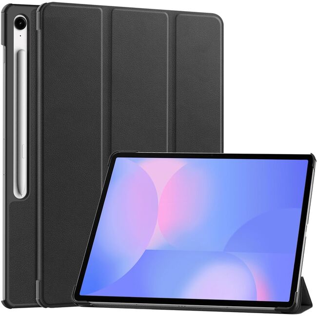 Husa pentru  Samsung Galaxy Tab S10 FE+ Plus 13.1 inch tip stand functie sleep/wake-up, protectie 360 - Negru