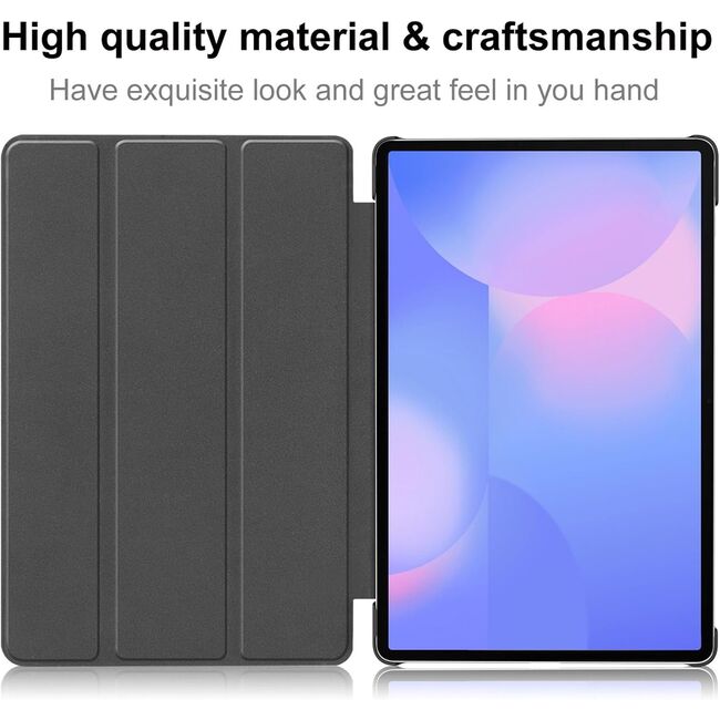 Husa pentru  Samsung Galaxy Tab S10 FE+ Plus 13.1 inch tip stand functie sleep/wake-up, protectie 360 - Verde
