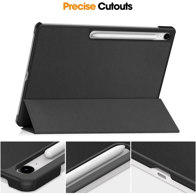 Husa pentru  Samsung Galaxy Tab S10 FE+ Plus 13.1 inch tip stand functie sleep/wake-up, protectie 360 - Verde