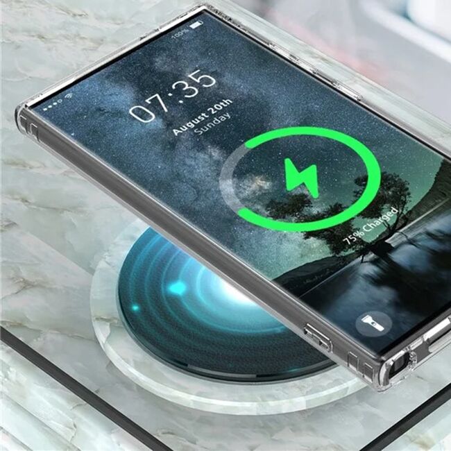 Huse pentru  Samsung Galaxy S25 Ultra cu MagSafe Crystal Clear Back Series - Transparent