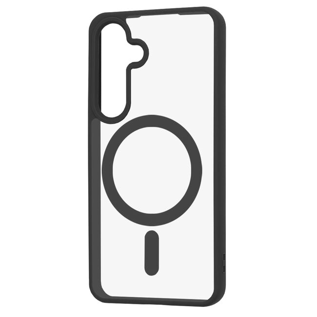 Huse pentru  Samsung Galaxy S25 cu MagSafe Crystal Clear Back Series - Negru