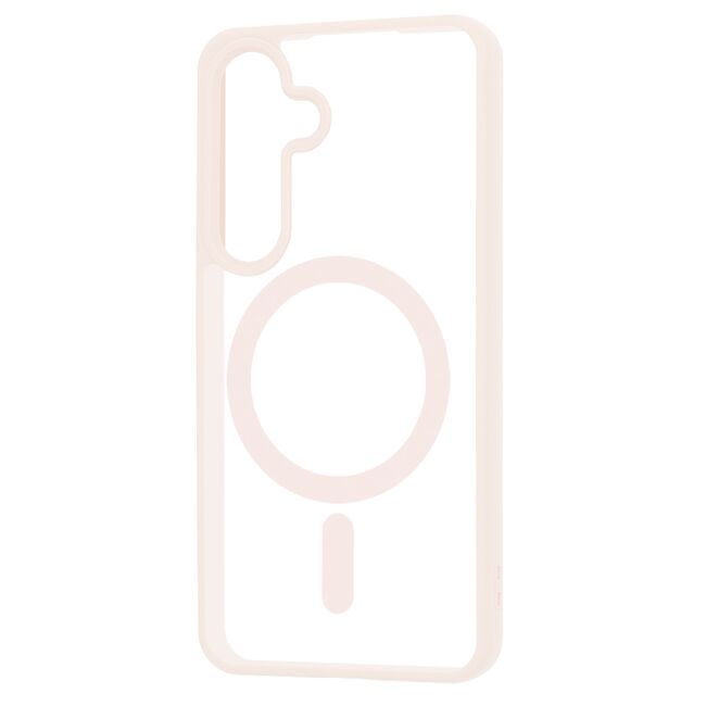 Huse pentru  Samsung Galaxy S25 cu MagSafe Crystal Clear Back Series - Roz