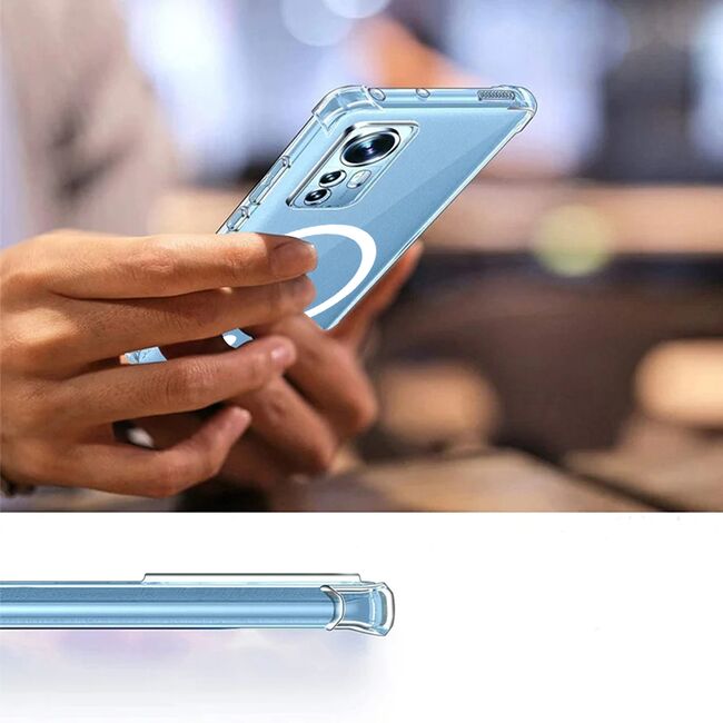 Husa pentru  Xiaomi Redmi Note 14 Pro+ Plus compatibila MagSafe Anti-Shock 1.5mm reinforced 4 corners - clear