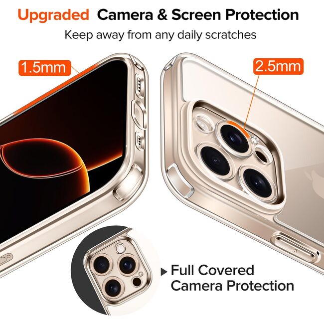 Husa pentru  iPhone 16 Pro compatibila MagSafe Anti-Shock 1.5mm reinforced 4 corners - clear