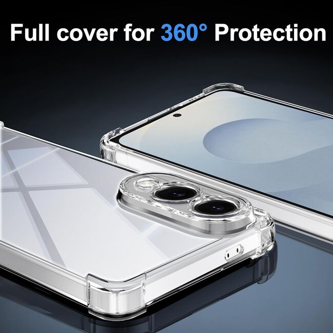 Husa pentru  Samsung Galaxy S25 Edge Slim Anti-Shock 1.5mm reinforced 4 corners, Transparent
