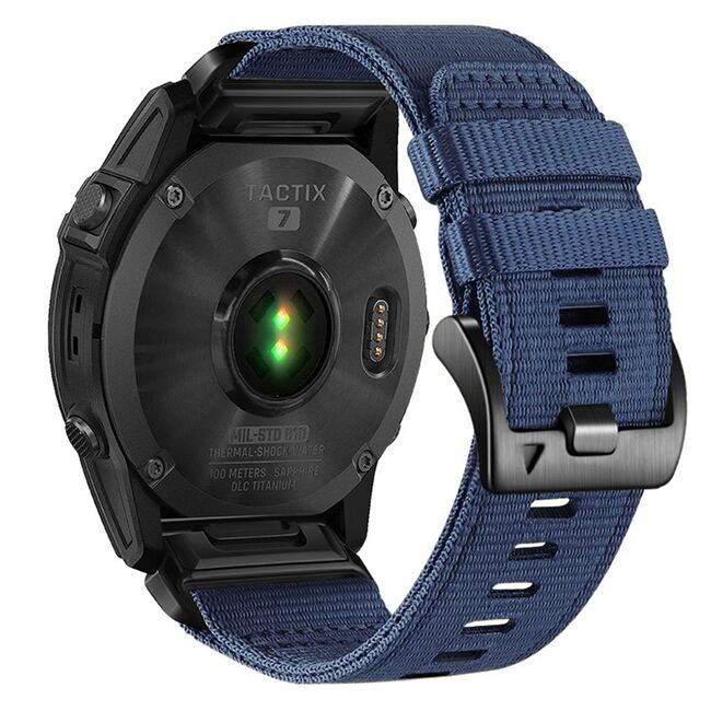 Curea pentru Garmin Fenix 3/3 HR/5X/5X Plus/6X/6X Pro/7X/7X Pro Solar 26 mm Quickfit din nailon durabil - Albastru