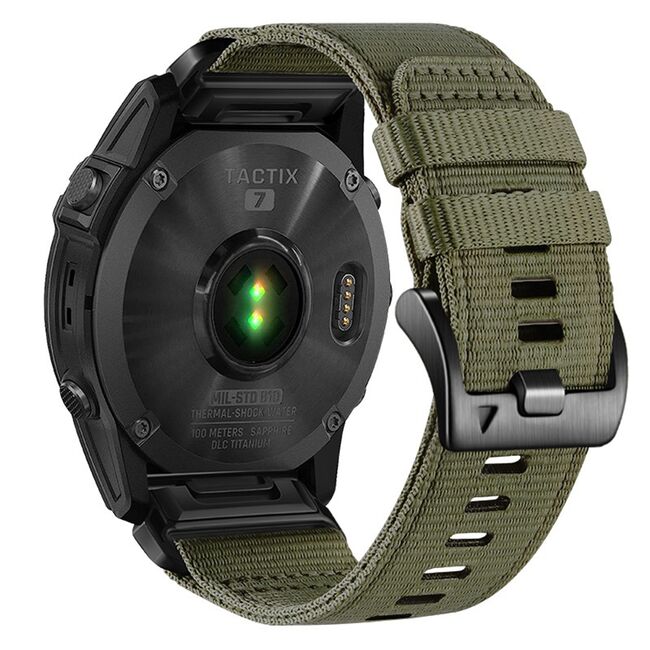 Curea pentru Garmin Fenix 3/3 HR/5X/5X Plus/6X/6X Pro/7X/7X Pro Solar 26 mm Quickfit din nailon durabil - Verde