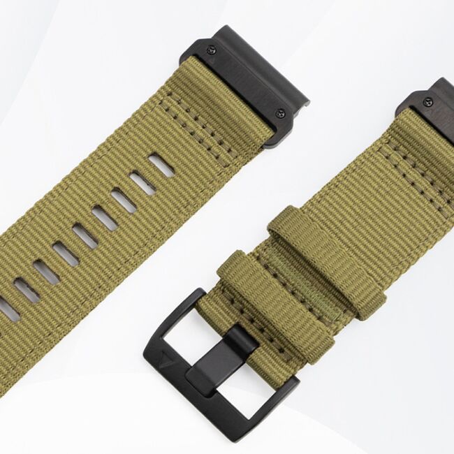 Curea pentru Garmin Fenix 5/ 5 Plus 6/ 6 Pro/ 7 / Forerunner 935/ 945/ 955/ Approach S60/ S62 22 mm Quickfit din nailon durabil - Verde deschis