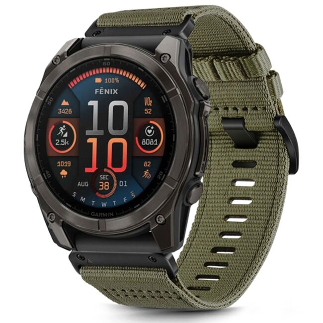 Curea pentru Huawei Watch GT 5 Pro/ GT 5/ GT 4/ GT 3/ GT 2 (46mm) din Material Textil Rezistent – Ideala pentru Stil Activ - latime 22 mm - Verde