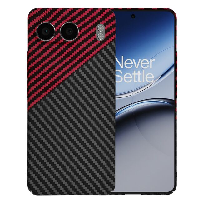 Husa OnePlus Nord 4 Techsuit Carbonite FiberShell, rosu inchis